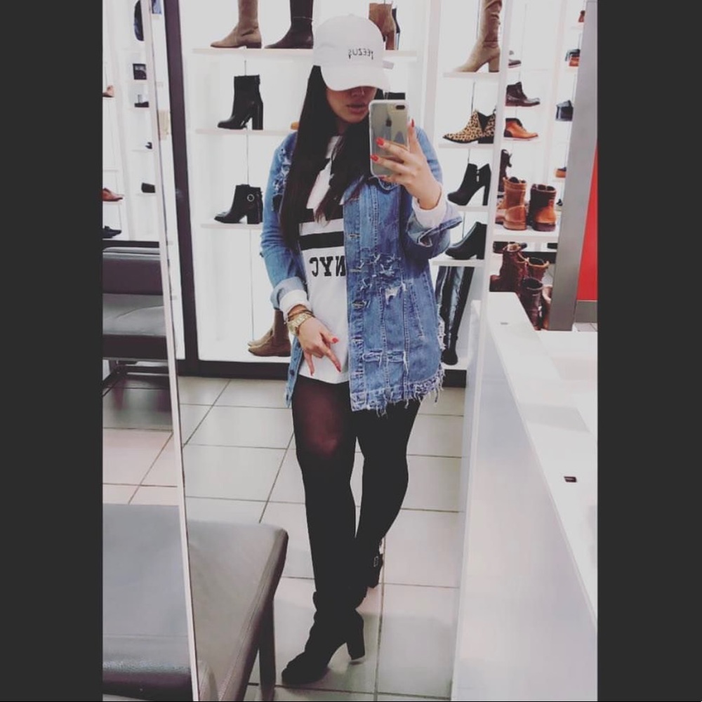 F21 Distressed Denim Jacket
